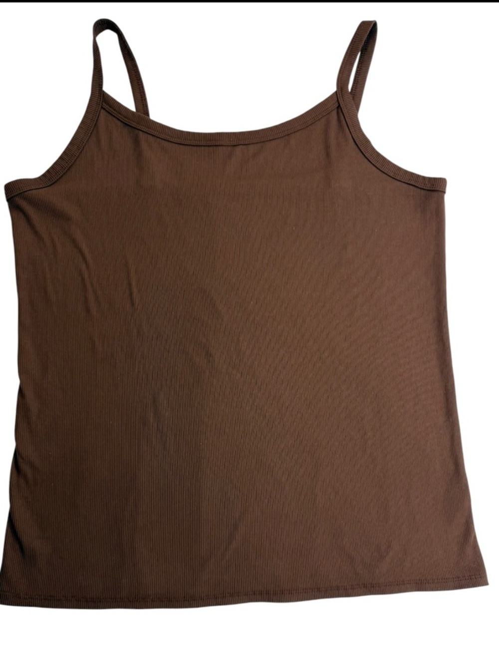 No Boundaries Brown Rib Cami Tank Top Spaghetti Straps Sz(XXXL/21)